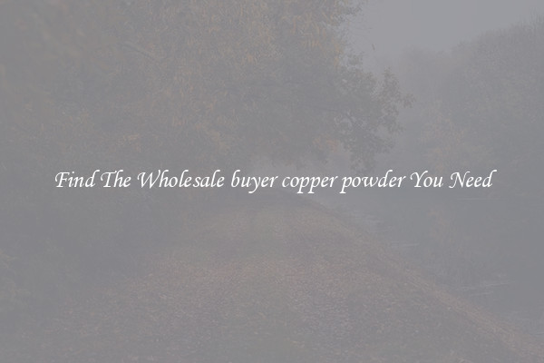 Find The Wholesale buyer copper powder You Need