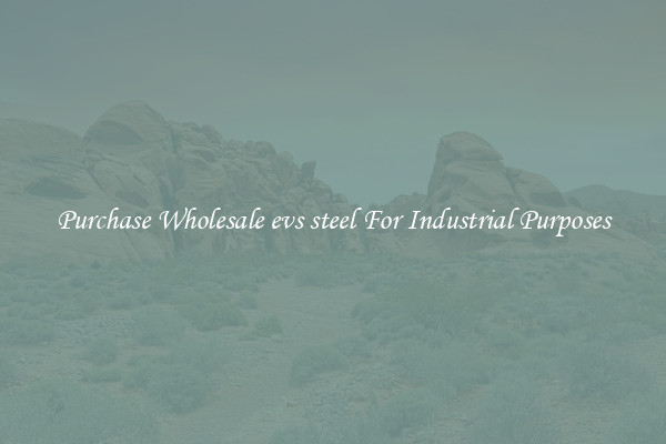 Purchase Wholesale evs steel For Industrial Purposes