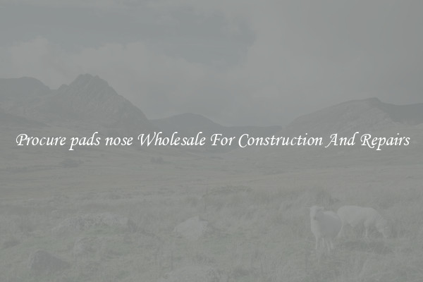 Procure pads nose Wholesale For Construction And Repairs