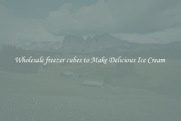 Wholesale freezer cubes to Make Delicious Ice Cream 