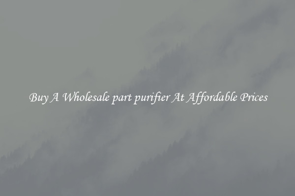 Buy A Wholesale part purifier At Affordable Prices