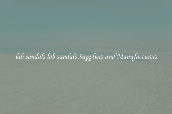 lab sandals lab sandals Suppliers and Manufacturers