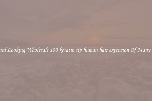 Natural Looking Wholesale 100 keratin tip human hair extension Of Many Types
