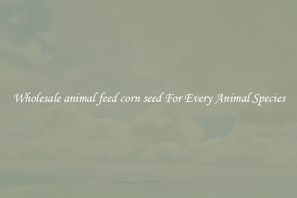 Wholesale animal feed corn seed For Every Animal Species