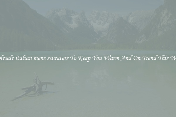 Wholesale italian mens sweaters To Keep You Warm And On Trend This Winter